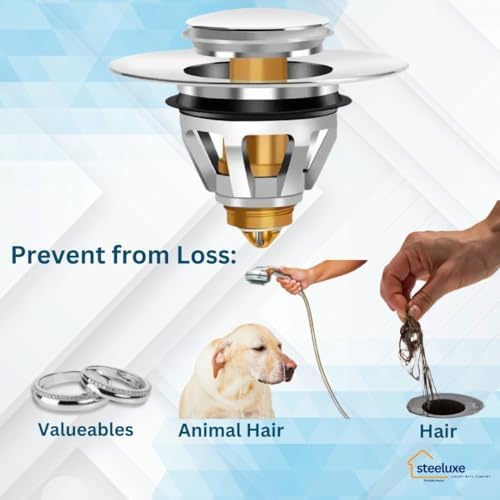 Silver-Universal Bathroom Sink Drain Strainer