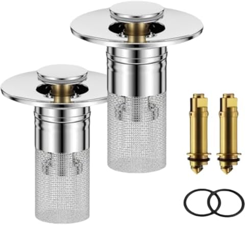 Stainless Steel Pop Up Sink Drain Strainer Hair Catcher