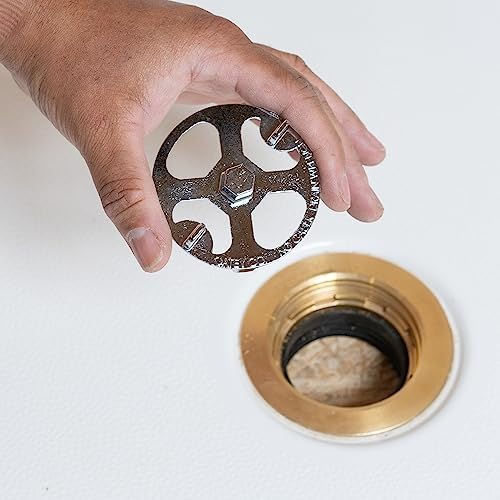 Sturdy Steel Shower Drain Wrench No-Calk Brass Plastic