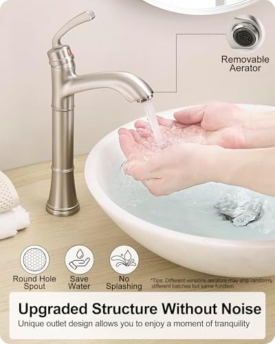 Vessel Faucet Brushed Nickel