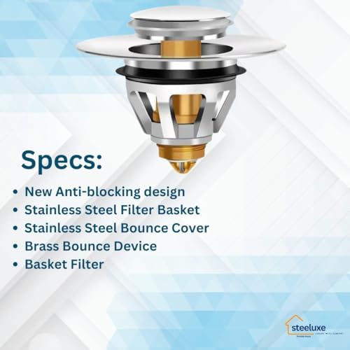 Silver-Universal Bathroom Sink Drain Strainer