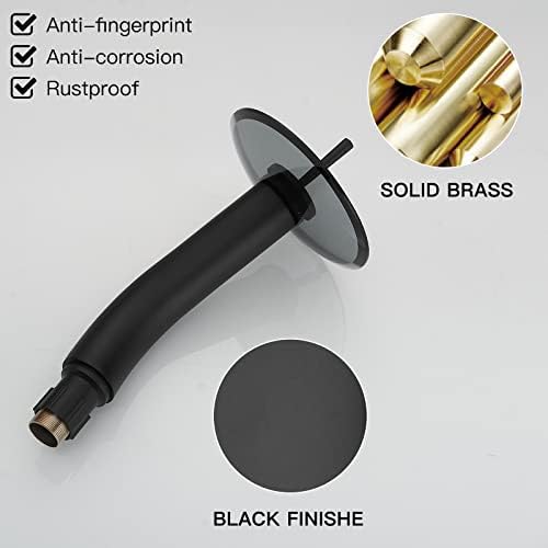 BWE Black Waterfall Bathroom Faucet