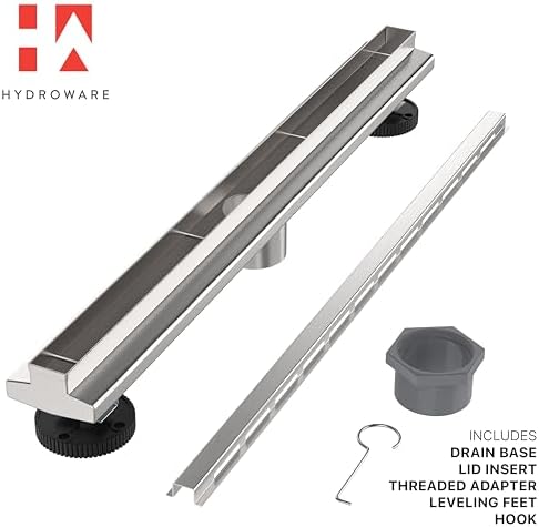 Stainless Steel Slot Linear Shower Drain for 24-inch