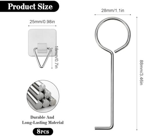 8 PCS Stainless Steel Drain Lifting Hook Kit for Home Cleaning