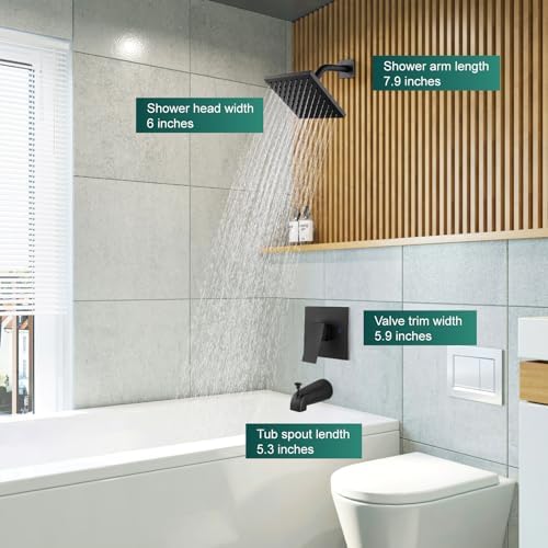 Matte Black Tub Bath Faucet Set