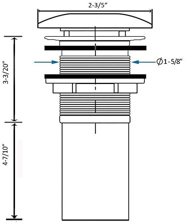 Durable Pop-Up Drain Stoper with Overflow Chrome-Finished Dalang