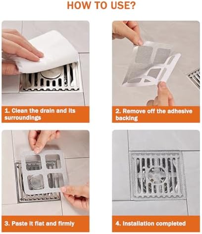 Disposable Hair Drain Stickers 100PCS for Bathroom Kitchen Use