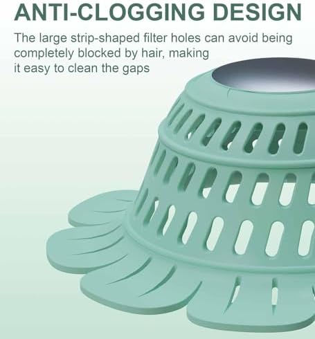 TAPPOP Draining Hair Catcher - Silicone Foldable Drain Protector for Bathrooms