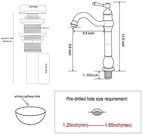 Elegant 360 Swivel Faucet with Overflow Drain