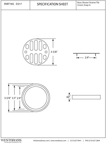 Westbrass R317-07 3-58-inch Brass Shahawks Snapt-In