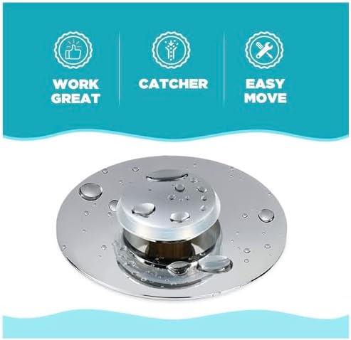 ZETHYR STREET Universal 2 in 1 Bathroom Sink Stopper