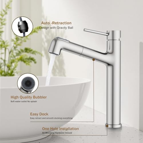 Vessel Sink Faucet for Bathrooms Hurran Tall Bathroom Faucets with Features
