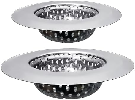 Durable 2-Pack Sink Strainers for Bathroom Shower Use