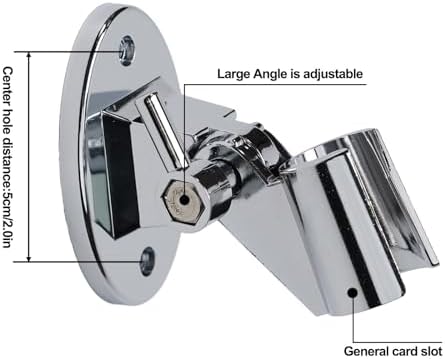 Chrome Finish Adjustable Wall-Mounted Shower Bracket for Bathroom Use