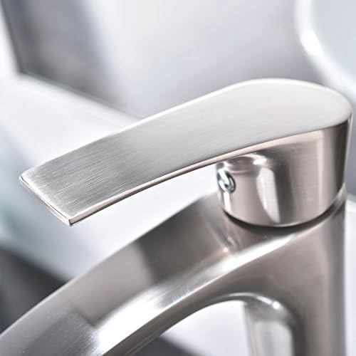 KINGO HOMEContemporary Tall Vessel Sink Faucet Brushed Nickel Vanity Mixing Bar Tap
