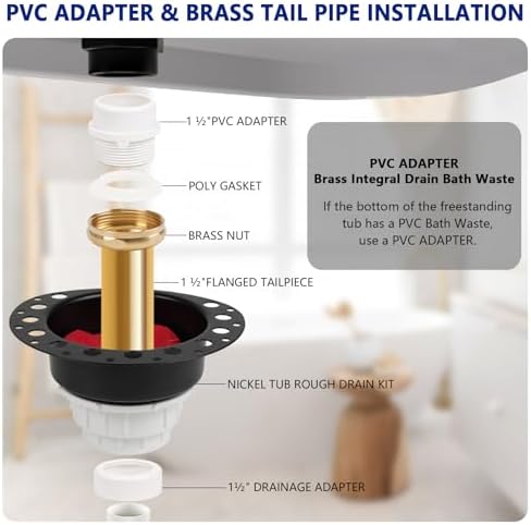 Freestanding Tub Drain Kit Essential Setup for Modern Baths Needs