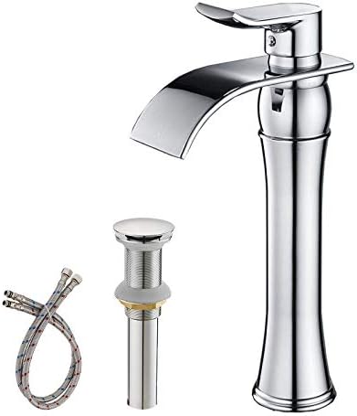 BWE Vessel Sink Faucet Chrome - Waterfall Bathroom Faucet