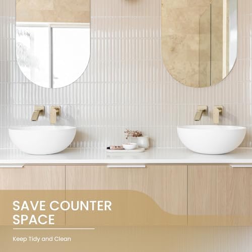 Wall-Mounted Bathroom Faucet Gold Finish
