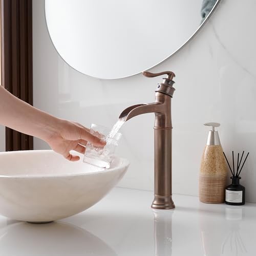 Beautiful Copper Faucet With Waterfall Flow for Your Bathroom