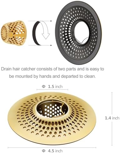 LEKEYE Detachable Shower Drain Hair Catcher