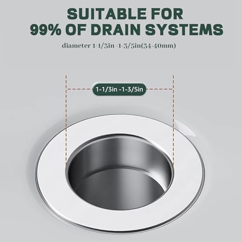 3 Pcs Stainless Steel Drain Plug Strainer