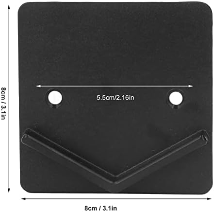 2-Piece Black Shower Curtain Rod Holder Impact-Resistant Wall-Mounted