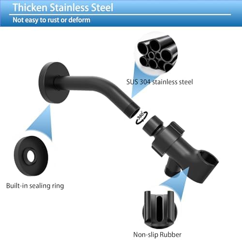Elegant Shower Head Bracket for Handheld Showers