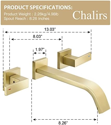 Modern Brass Wall-Mounted Bathroom Faucet