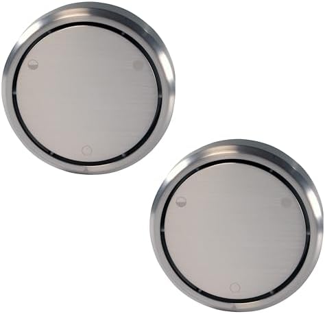 Westbrass Deep Soak Bathtub Overflow Cover - 2-Pack Satin Nickel