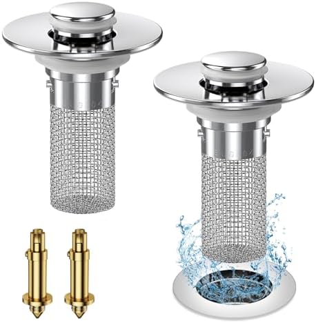 Bathroom Sink Hair Catcher Durable Easy to Use 2-Piece Set