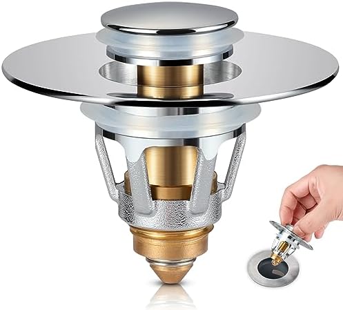 Tgosomt bathroom sink stopper - premium chrome finish for hassle-free draining