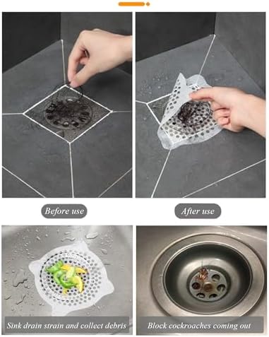 30PCS 4-Inch Round Disposable Shower Drain Hair Catcher