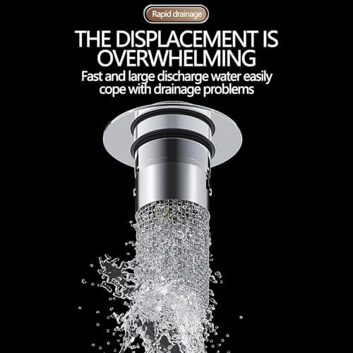 JOYO Stainless Steel Bathroom Sink Hair Catcher Drain Strainer
