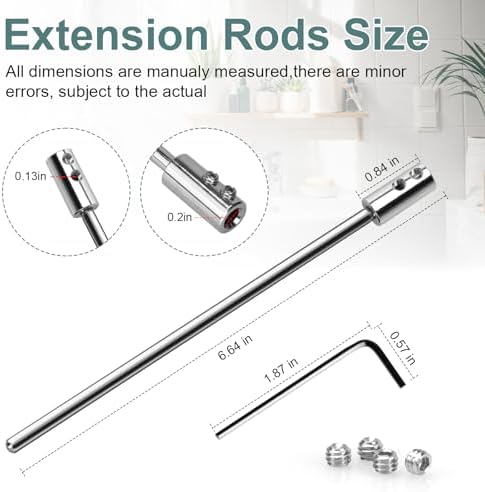 Extend 664-inch drain rod for bathroom sinklavatory