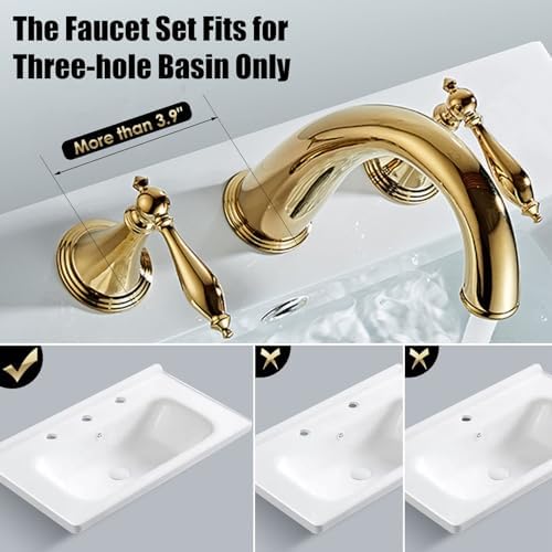 EasyVibe 3-Piece Bathroom Faucet Set with Overflow Drain