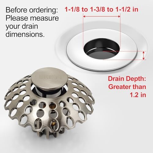 Efficient Drain Stopper for Bathroom Sink Clog-Free Sink with Hair Catcher