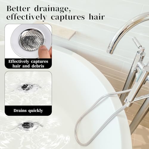 4-Piece Stainless Steel Shower Tub Drain Strainers