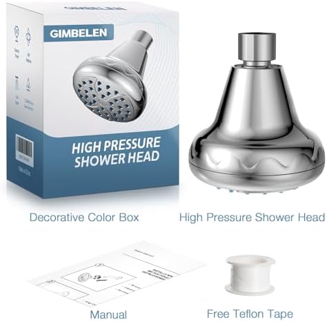 GIMBELEN 34 Inch Round Chrome Fixed Shower Head