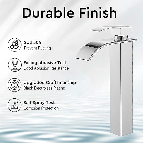 BESy Single-Handle Polished Chrome Waterfall Faucet