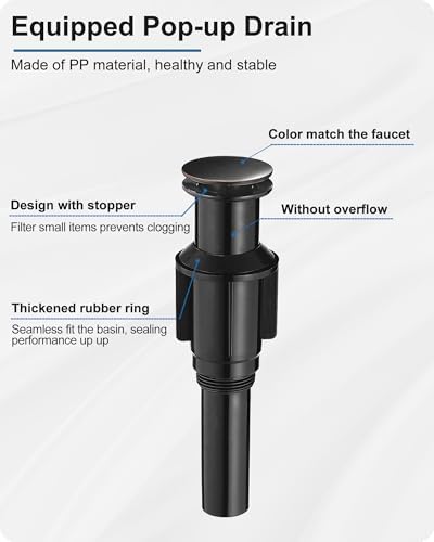 HEYMYTAP Vessel Sink Faucet Oil Rubbed Bronze Premium Triple-Actived