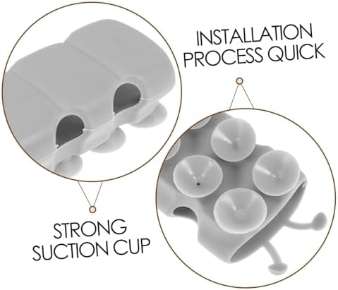 Adjustable 2-Piece Shower Bracket with Suction Cup for Bathroom Fixes