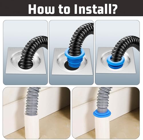 Giantree 3Pcs Silicone Drain Plug Set Blue Black White - Kitchen Bathroom Drainage Solutions