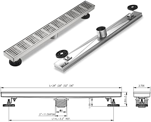 BAUNVB Linear Shower Drain