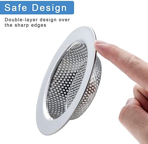 3-Piece Sink Strainer Set for Kitchen Sinks Stainless Steel