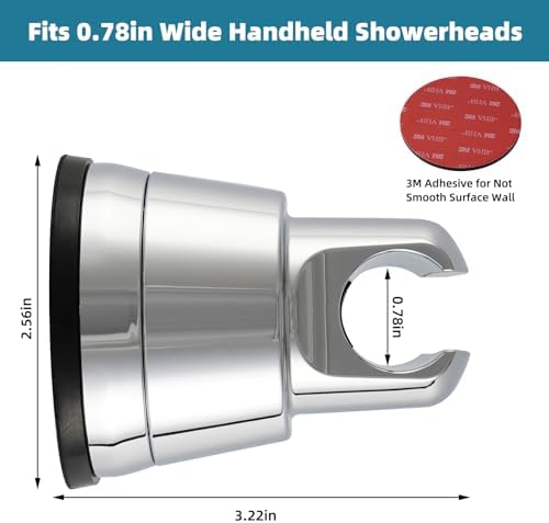 Adjustable Chrome Suction Cup for Small Space Showers