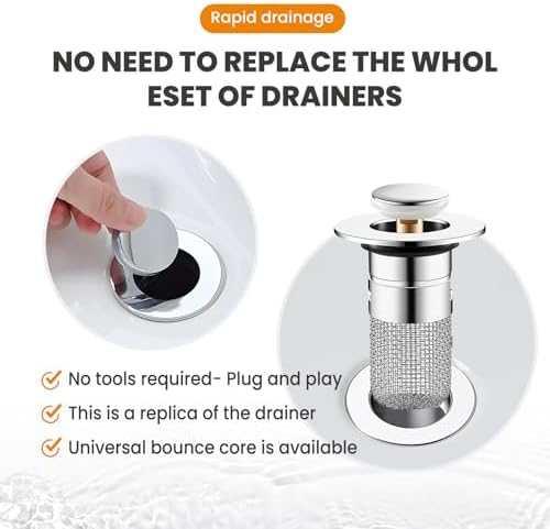 Sink Drain Hair Catcher for Bathroom Prevents Clog