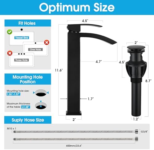 Matte Black Bathroom Vessel Faucet