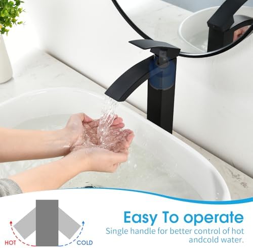 Matte Black Bathroom Vessel Faucet