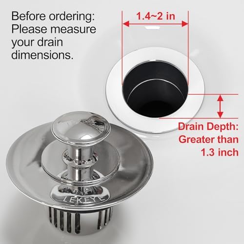 LEKEYE Drain Hair Catcher Stopper for Effortless Bathroom Drainage