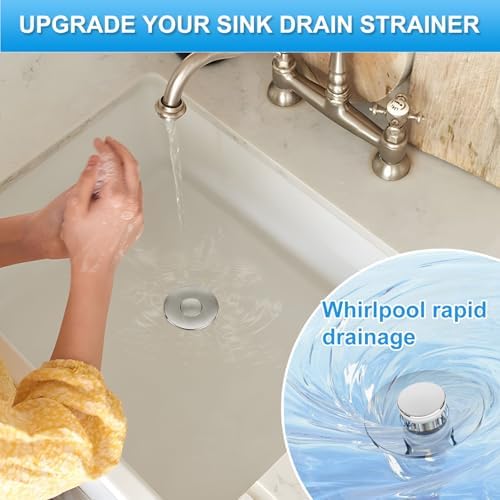 2 Pcs Universal Bathroom Sink Drain Strainer